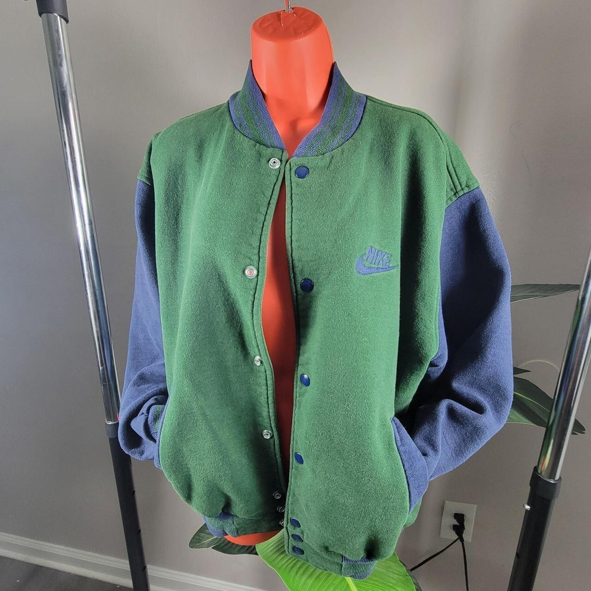 Nike Varsity Bomber Jacket in Blue and Green