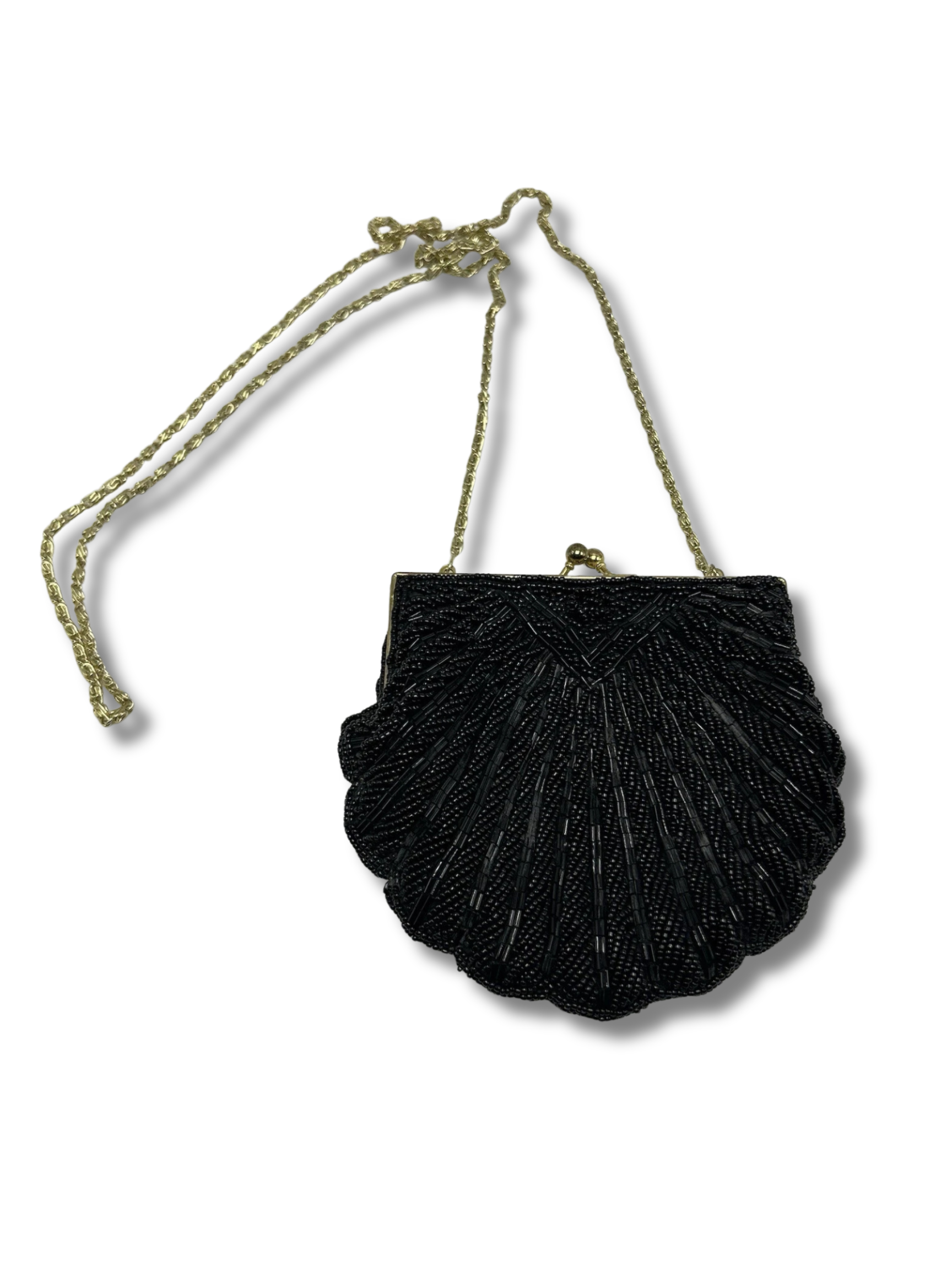 Vintage La Regale Beaded Clam Shell Clutch