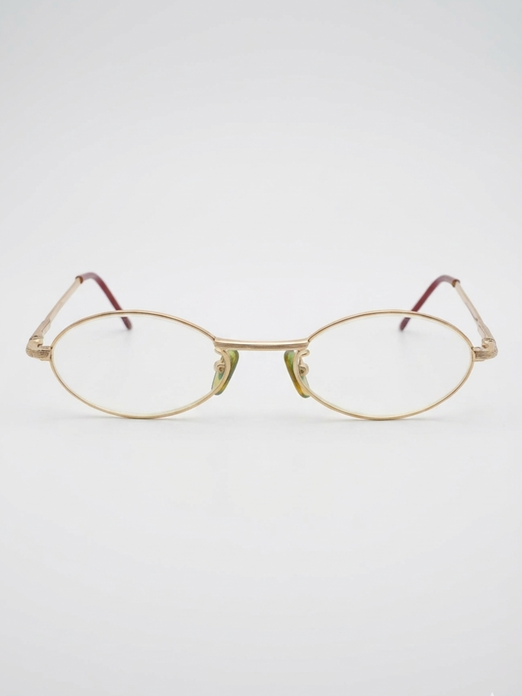 Vintage Gianfranco Ferré GFF 337 Oval Metal Eyeglasses Gold-Tone, Made in Italy