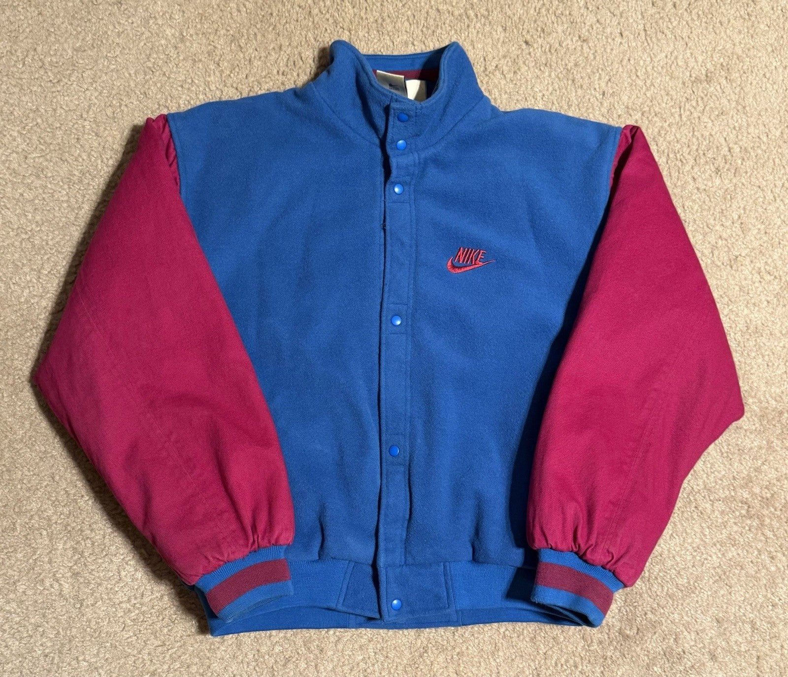 Nike Force Wool Varsity Bomber Jacket - Vintage Basketball