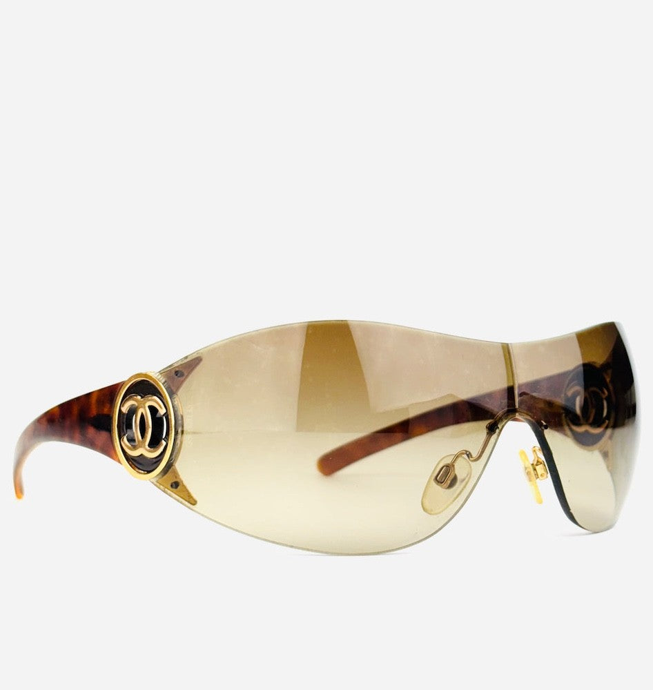 Chanel 4146 Oversized Wraparound Sunglasses