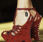 Dior Vintage S/S 2003 Galliano Victim Collection Lock & Key Wedge Heels