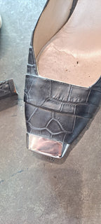 Christian Dior by John Galliano Alligator Pumps in Black