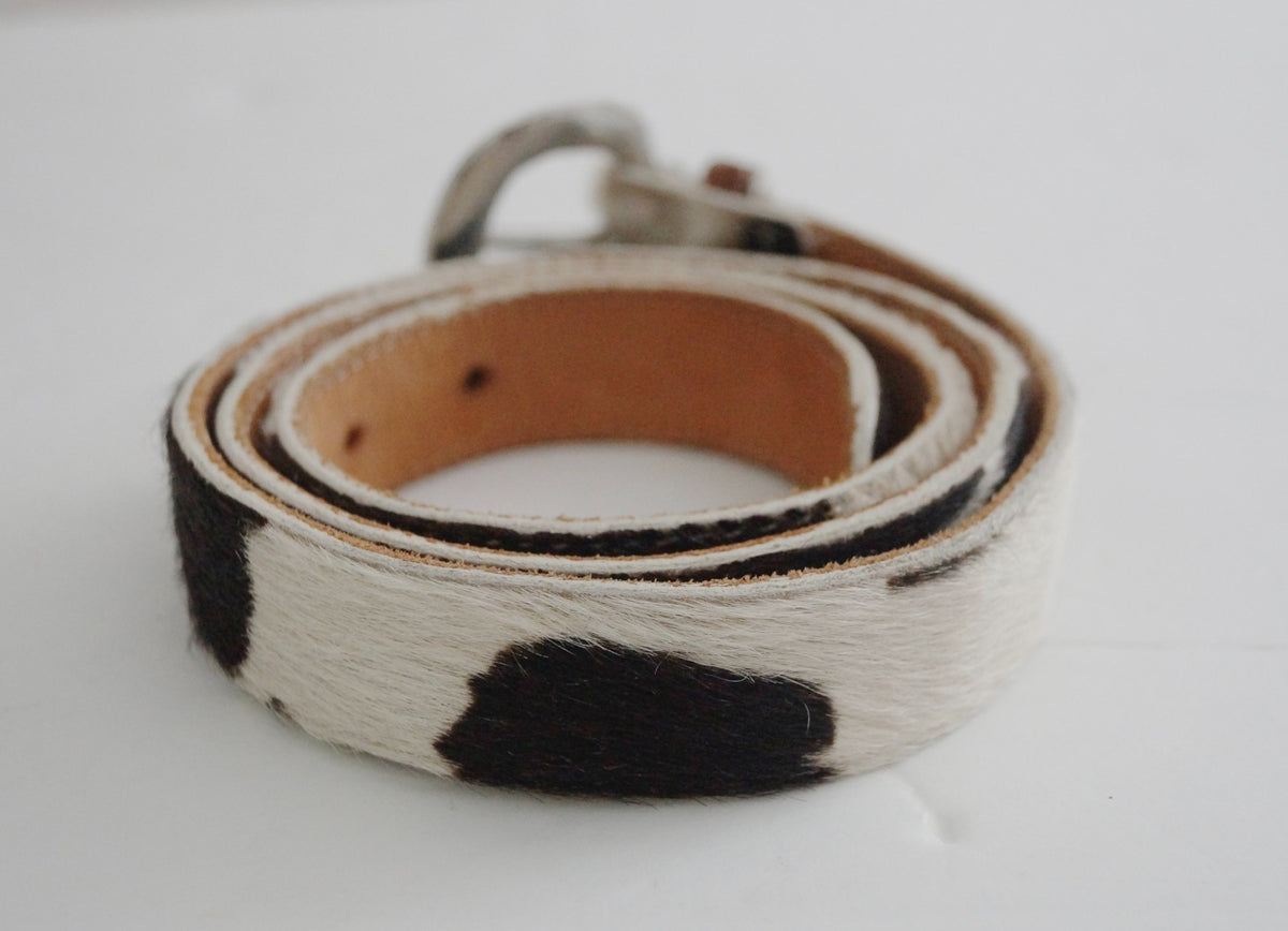 Vintage Gap Cow Hair Leather Belt, Made in USA