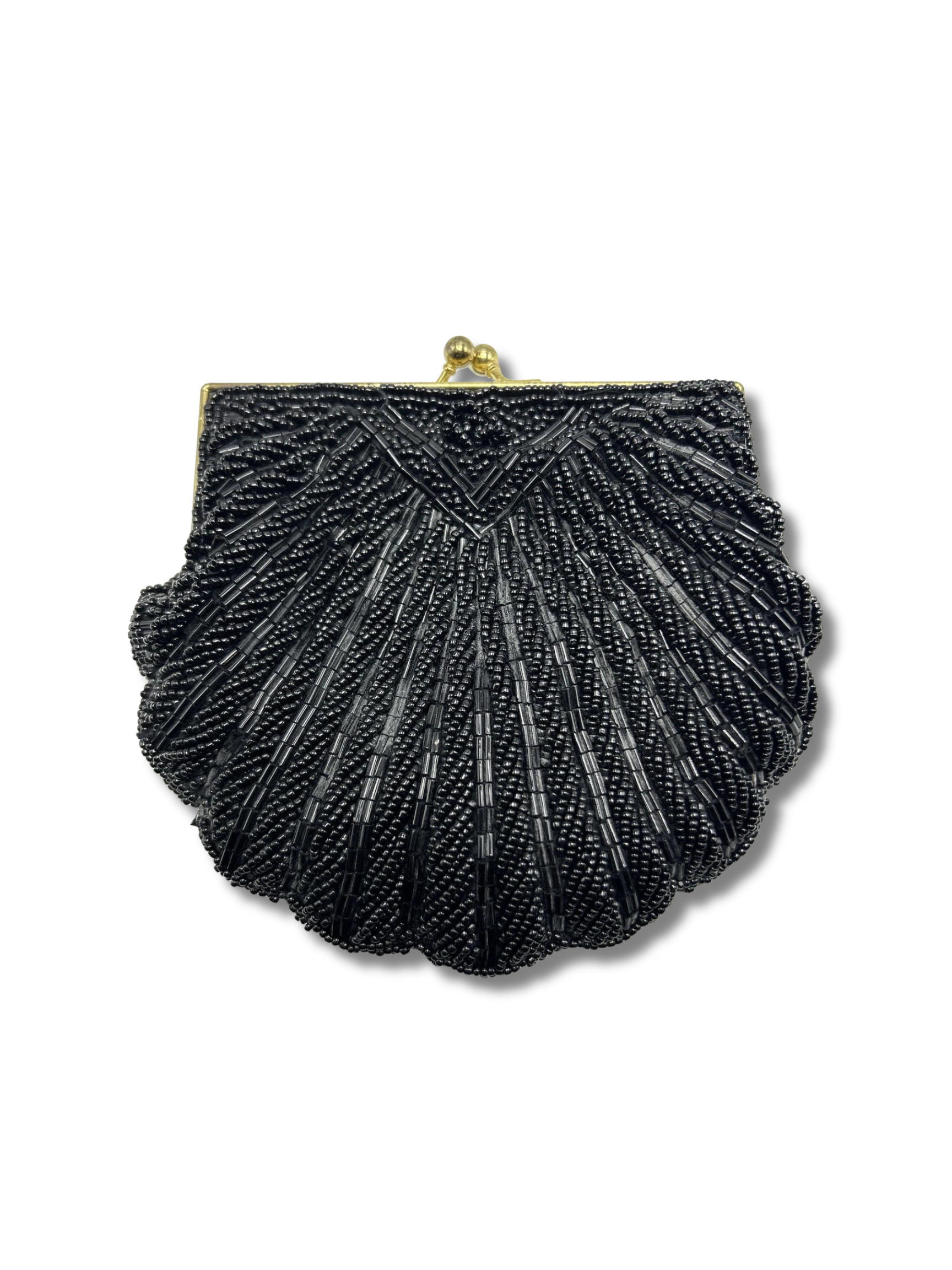 Vintage La Regale Beaded Clam Shell Clutch