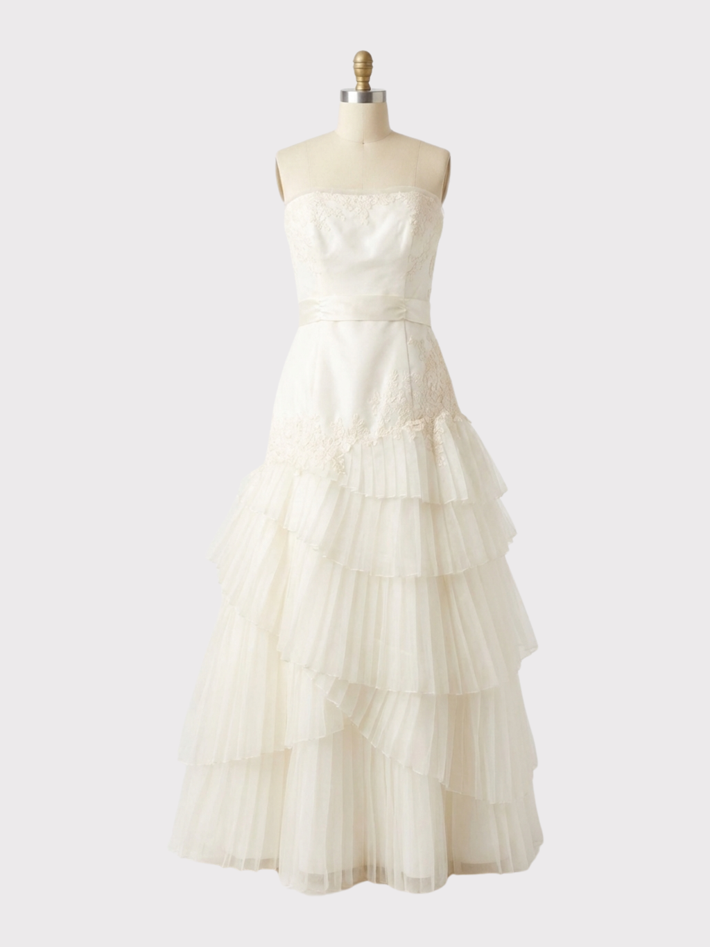 White by Vera Wang Ivory Strapless Ball Gown Wedding Dress Size 12