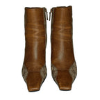 Gucci GG Monogram Ankle Booties, Praline Beige & Ebony Leather
