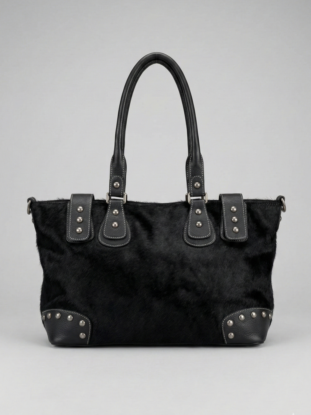 Vintage Guias Black Fur Tote