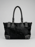Vintage Guias Black Fur Tote
