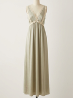 Vintage 1970s Christian Dior Ivory Silk Lingerie Dress