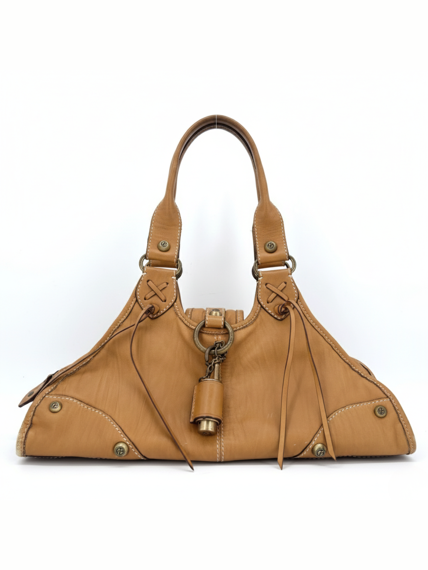 Vintage Francesco Biasia Y2K Leather Tote Handbag