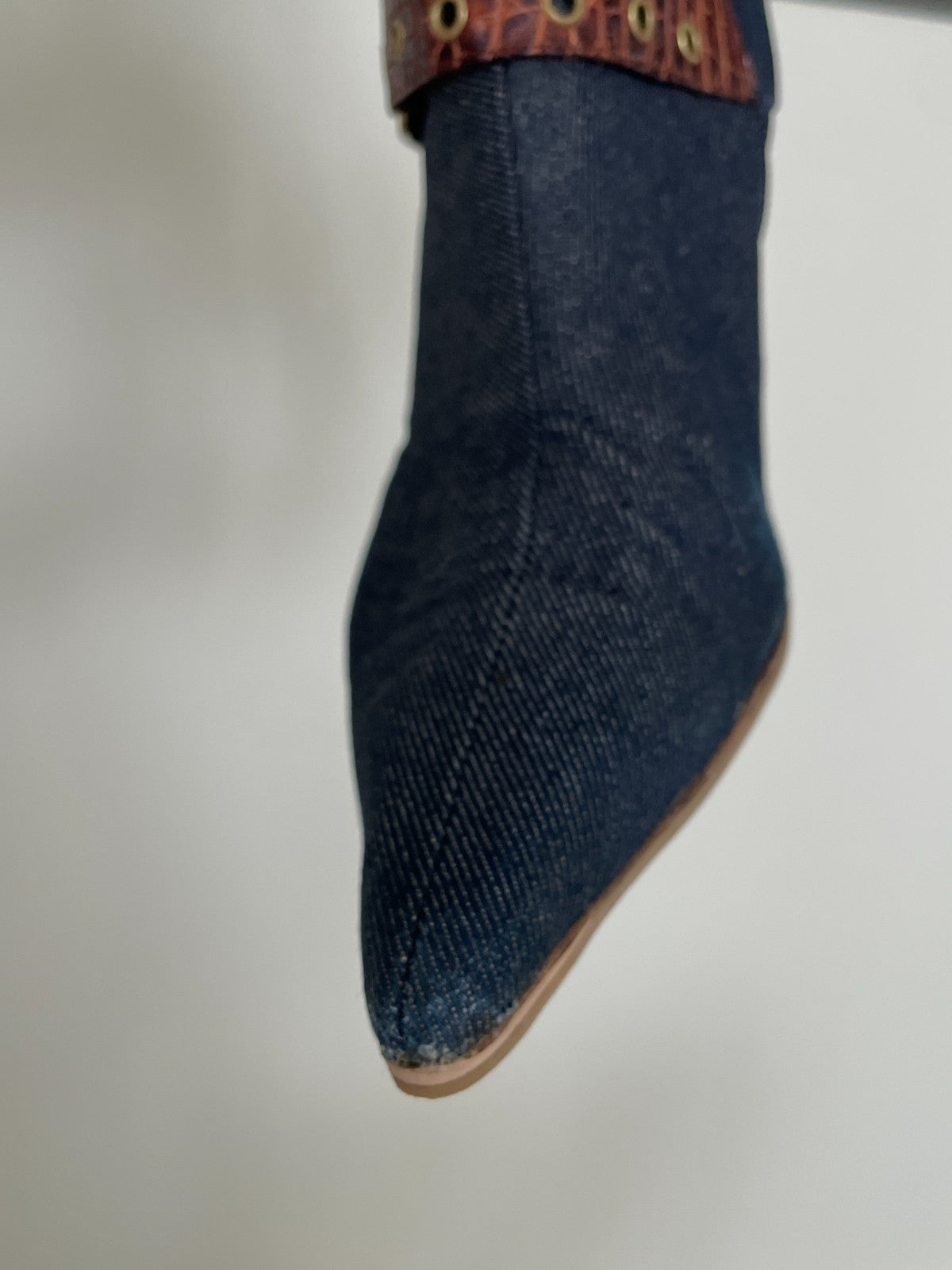 Christian Dior by John Galliano Denim Knee Boots