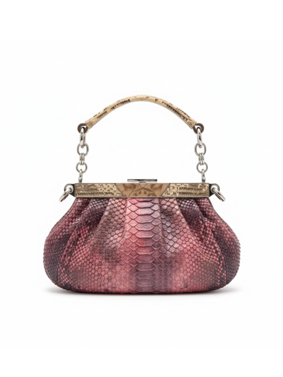 Vintage Prada Exotic Python & Lizard Handle Evening Bag