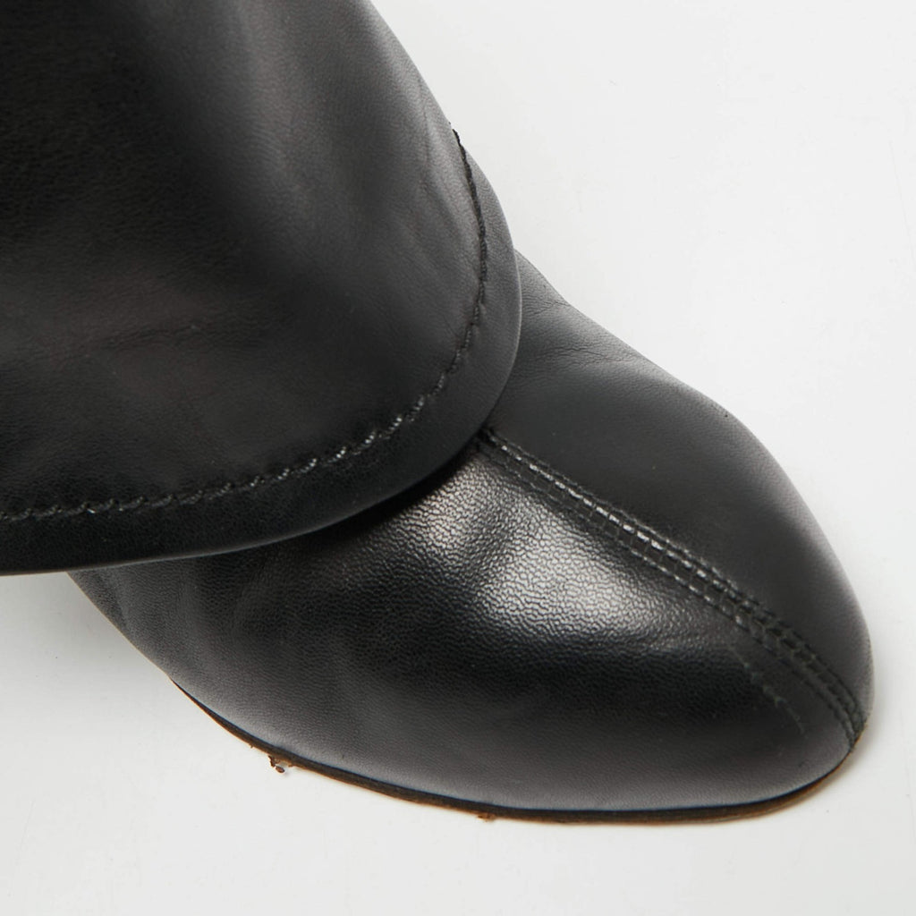 Giuseppe Zanotti Black Leather Mid-Calf Boots