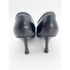 Chanel Vintage Black Patent Leather CC Bow Cap Toe Pumps, EU 36