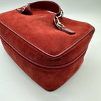 Gucci Horsebit Vanity Case in Red Suede