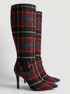 Manolo Blahnik Bayhi 90 Plaid Wool Boot