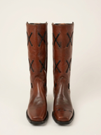 Men's Vintage NOS Brown Leather Cowboy Boots