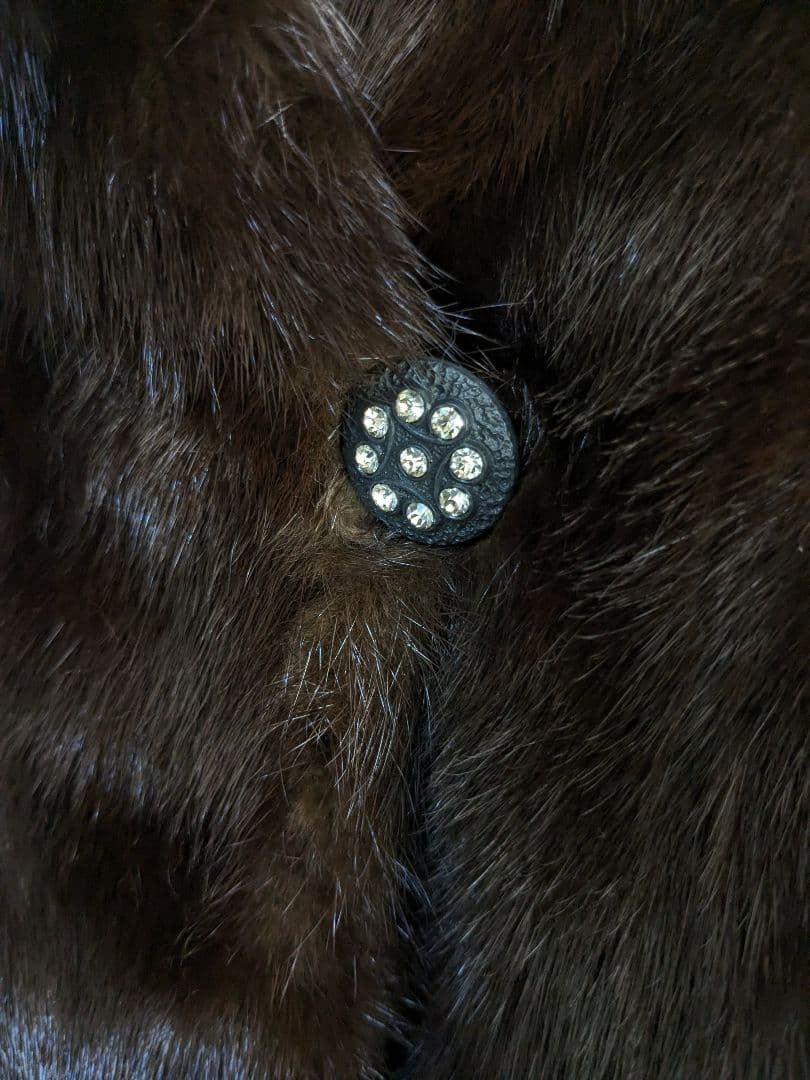 SAGA Mink Fur Coat, Brown, Size 11 L