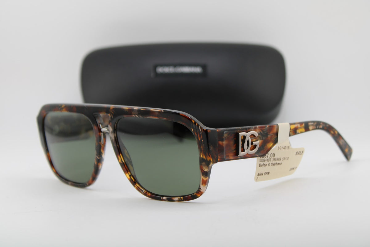 Dolce & Gabbana DG 4403 Black Brown Marble Sunglasses