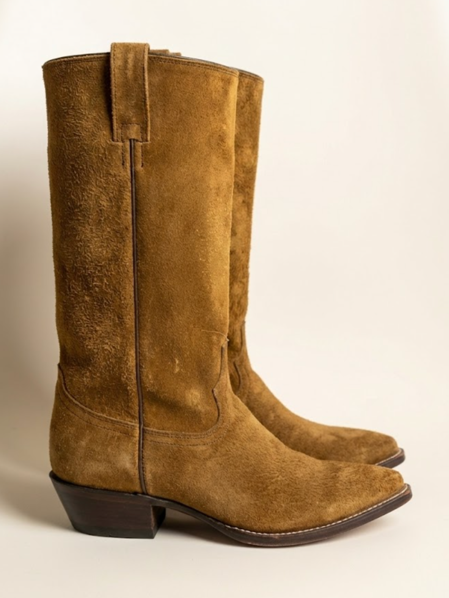 Vintage Cowtown Brown Suede Riding Boots