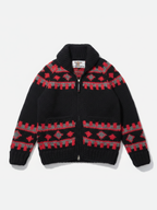 Kanata Cowichan Hand-Knit Wool Zip-Up Sweater — Made in Canada