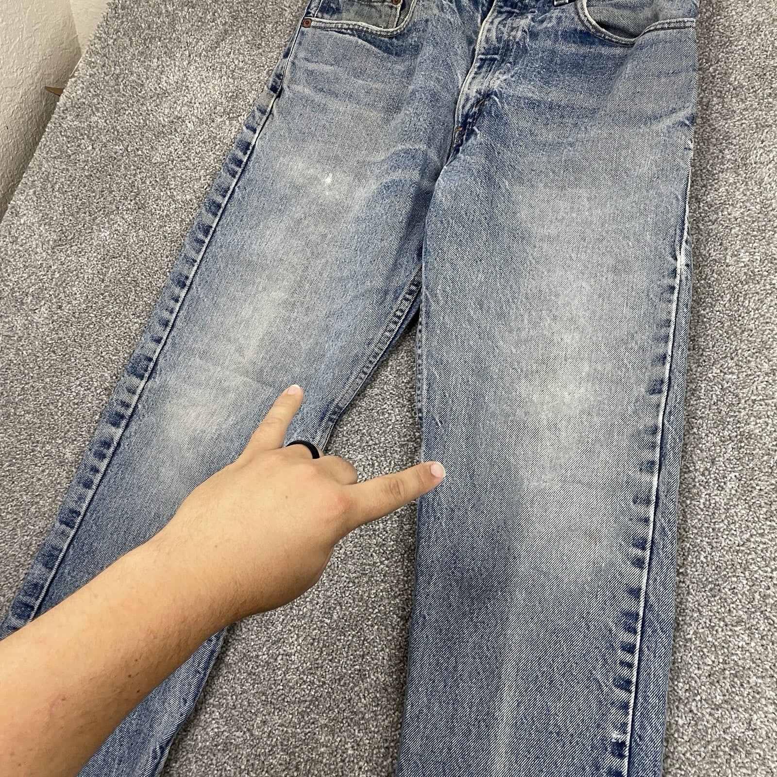 Levi's 505 Distressed Denim Jeans, Faded Wash