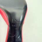 Christian Dior by John Galliano Red Leather Diva Mule Heels