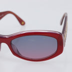 Chanel Sunglasses, Red Plastic with Gold-Tone CC Hardware