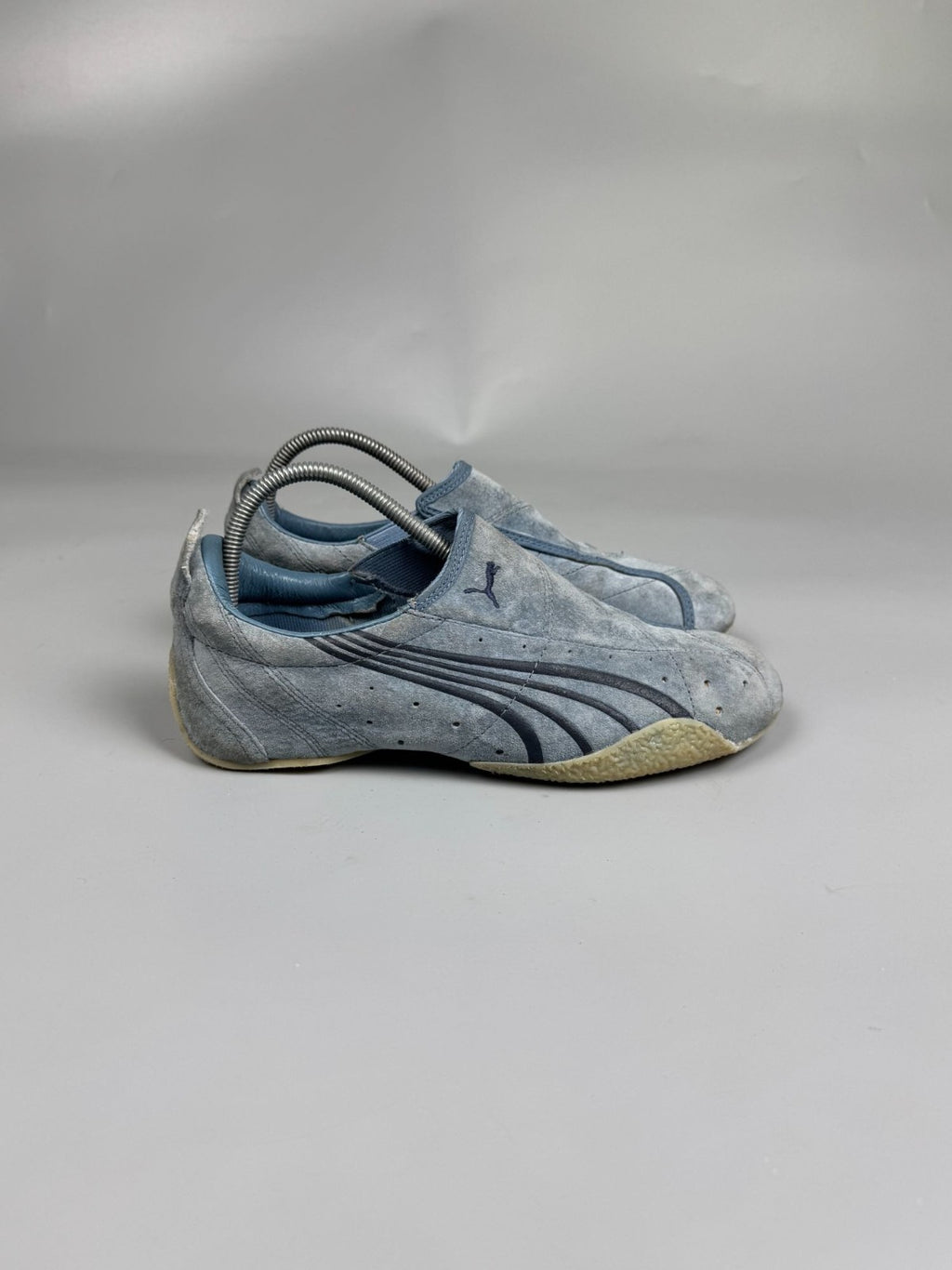 Puma Uke Vintage Blue Suede Sneakers, Women's US 7