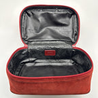 Gucci Horsebit Vanity Case in Red Suede