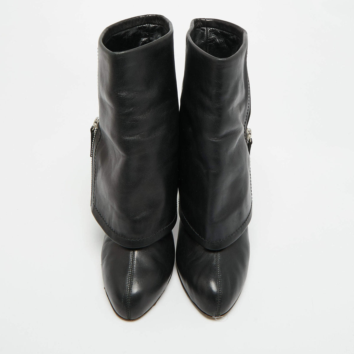 Giuseppe Zanotti Black Leather Mid-Calf Boots