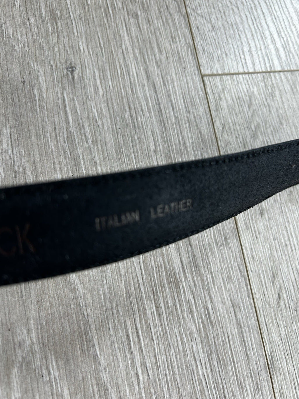 Terry Stack Italian Leather Belt in Black &amp; White Pony Hair