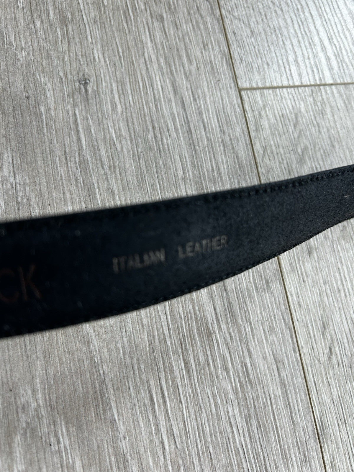 Terry Stack Italian Leather Belt in Black &amp; White Pony Hair