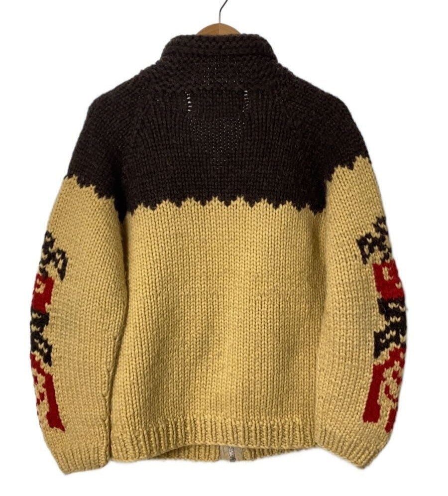Kanata Cowichan Wool Jacket - Totem Pole Motif, Men's L