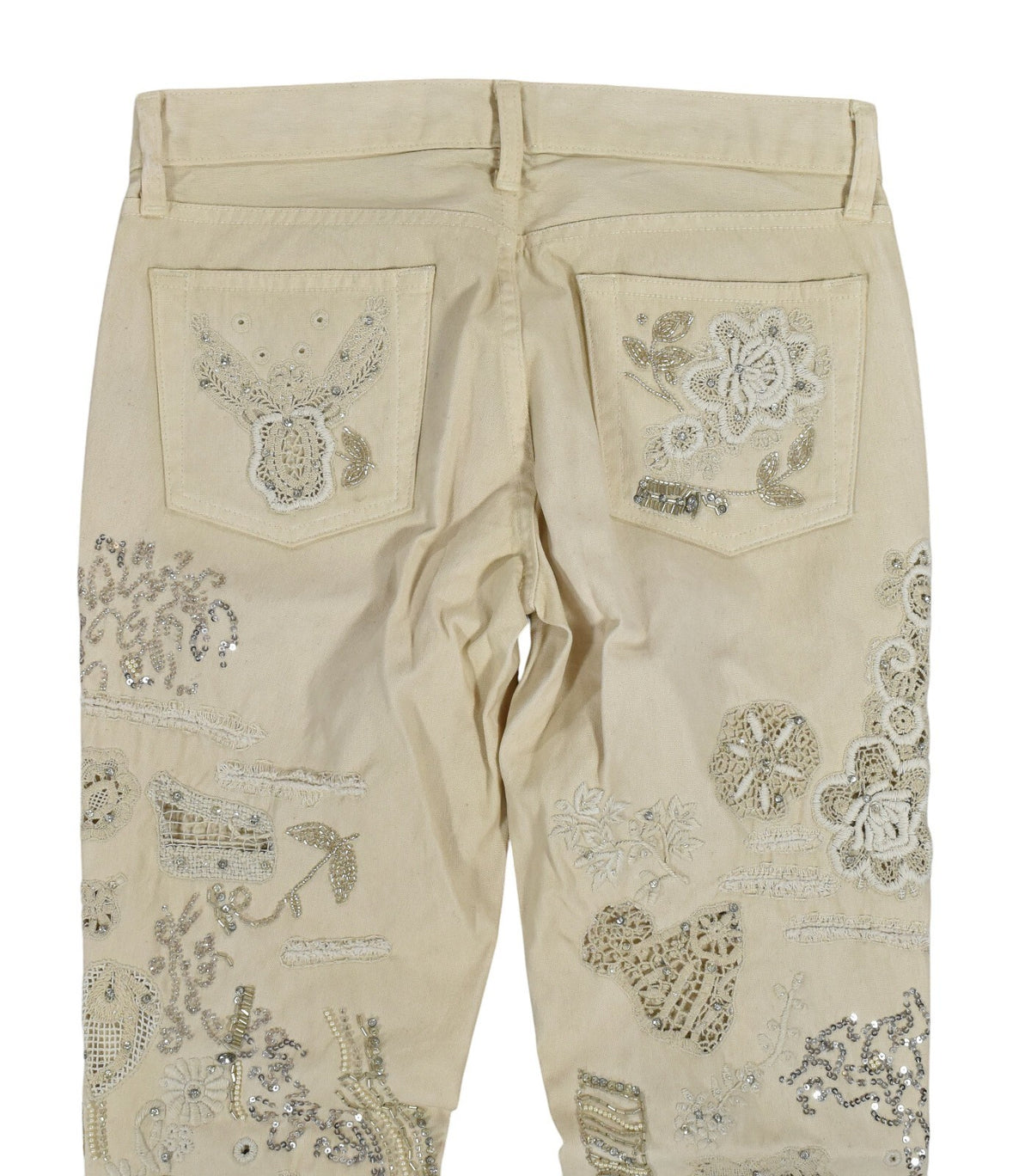 Ralph Lauren Purple Label Metal-Embellished Cotton Jeans