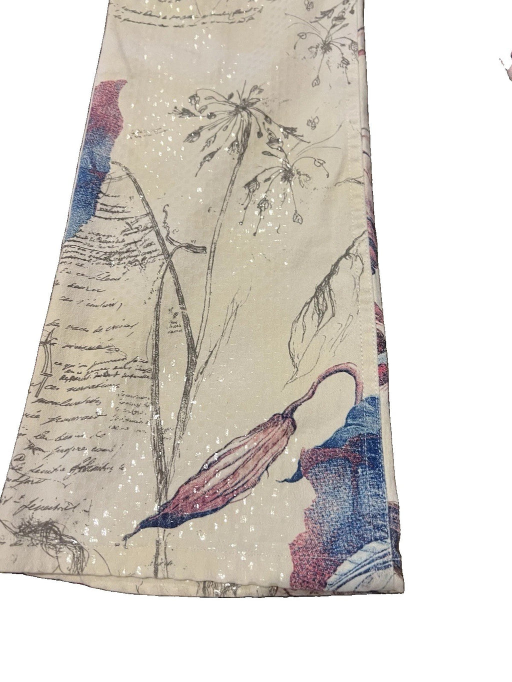 Roberto Cavalli Floral Embroidered Sequin Jeans