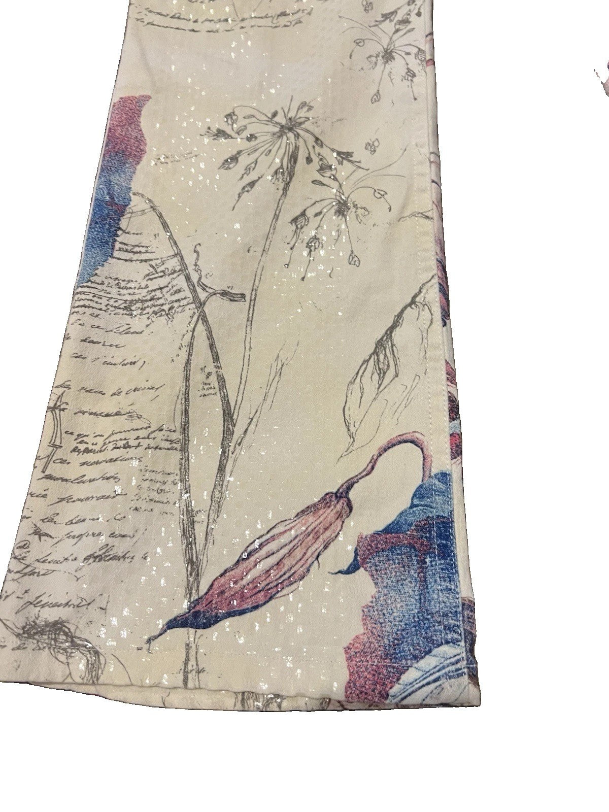 Roberto Cavalli Floral Embroidered Sequin Jeans