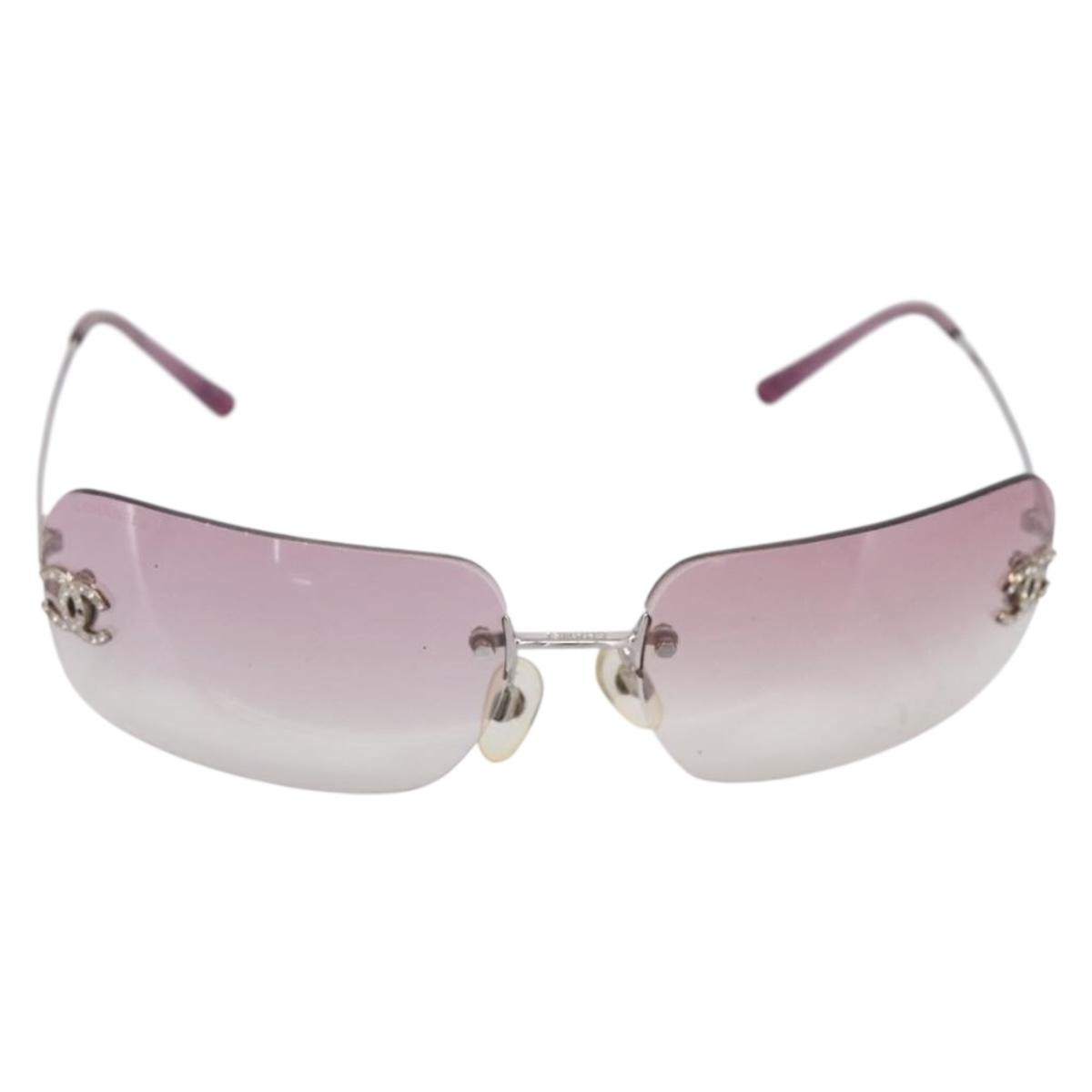 Chanel Silver Metal CC Sunglasses