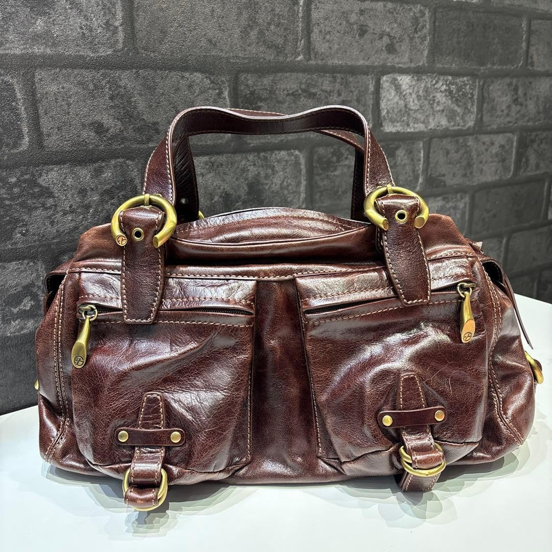 Francesco Biasia Leather Tote Bag, Brown