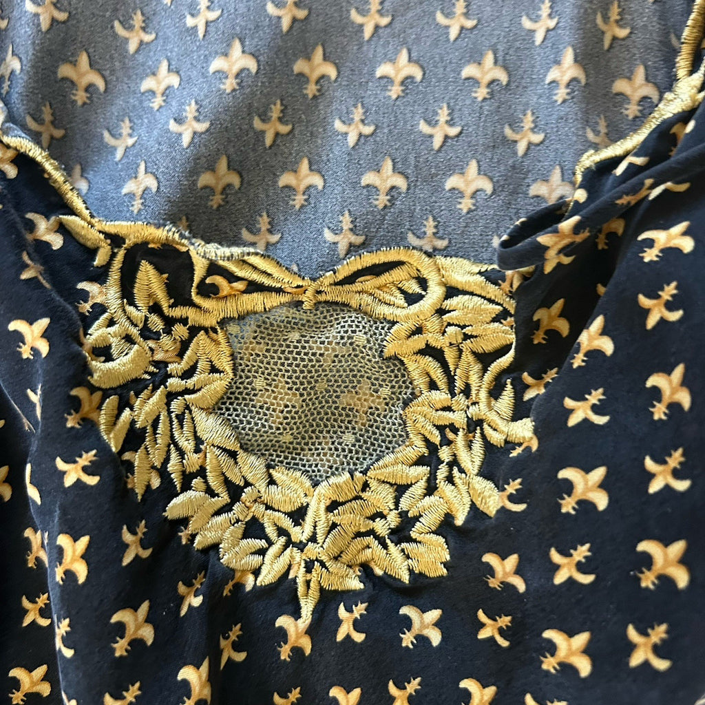Victoria's Secret Silk Robe in Black and Tan