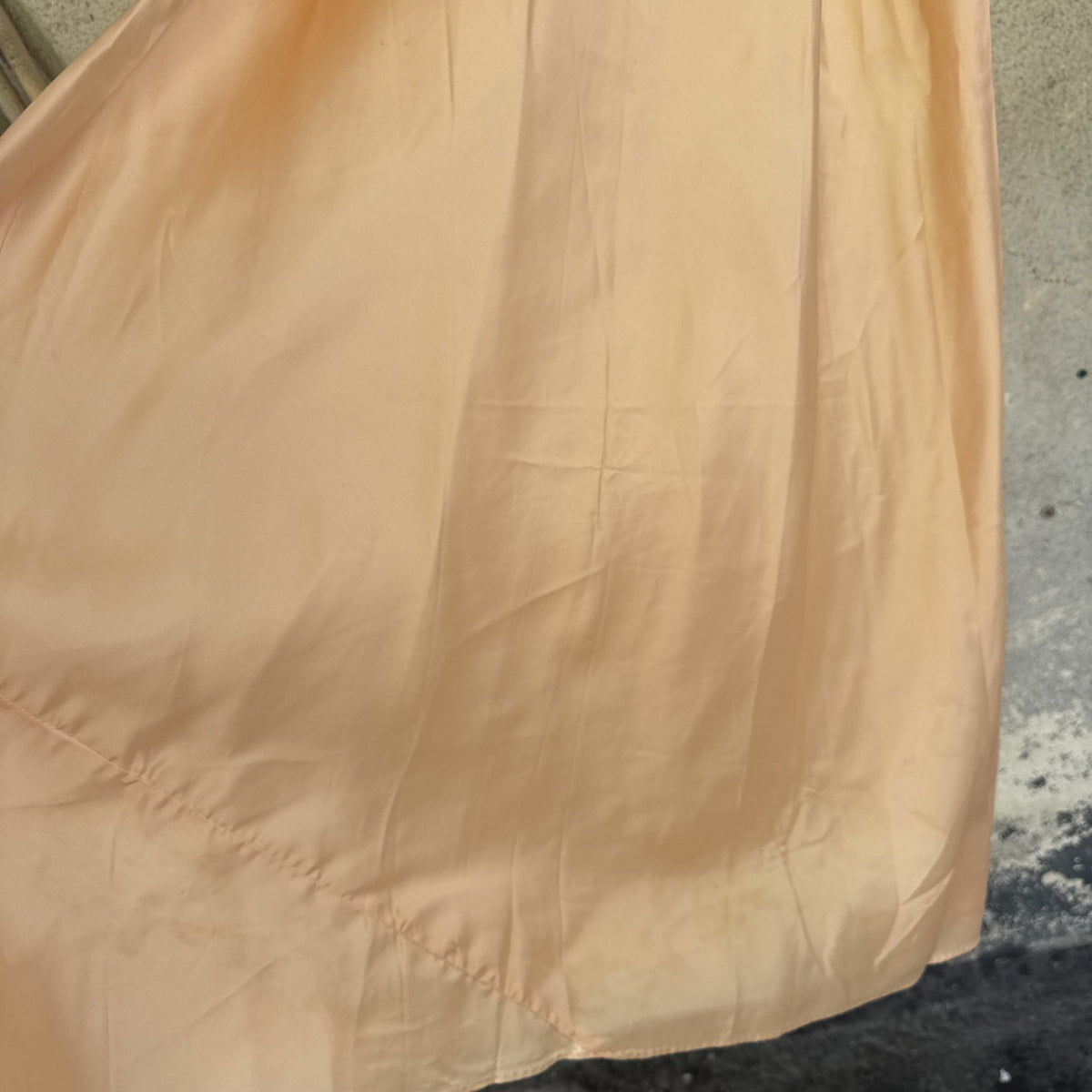 Vintage 1930s Pink Rayon Satin Bias-Cut Slip Gown