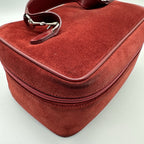 Gucci Horsebit Vanity Case in Red Suede