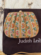 Judith Leiber Beaded Clutch, Gold Multicolor Floral