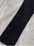Bebe Black Suede Embellished Bootcut Flare Pants
