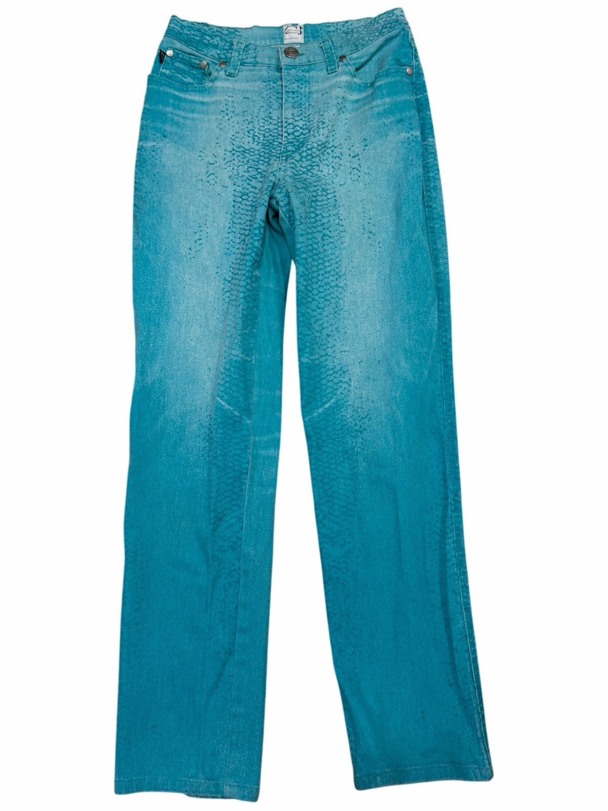 Just Cavalli Blue Python Print Jeans