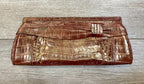 Nancy Gonzalez Brown Alligator Clutch