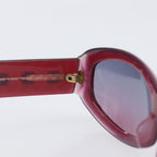 Chanel Sunglasses, Red Plastic with Gold-Tone CC Hardware