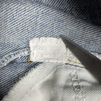Levi's 505 Orange Tab Jeans, Medium Wash Distressed Denim