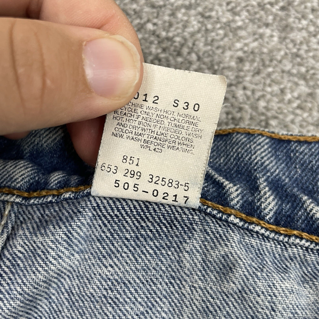 Levi's 505 Distressed Denim Jeans, Faded Wash